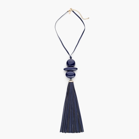 Chico's Jewelry - Chicos Navy Blue Avery Tassel Necklace